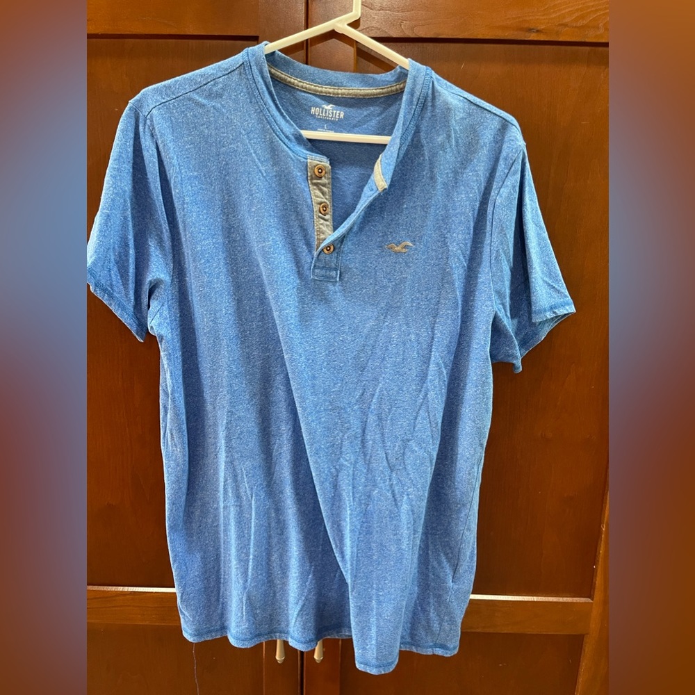 Men’s, Hollister, blue,t-shirt Large